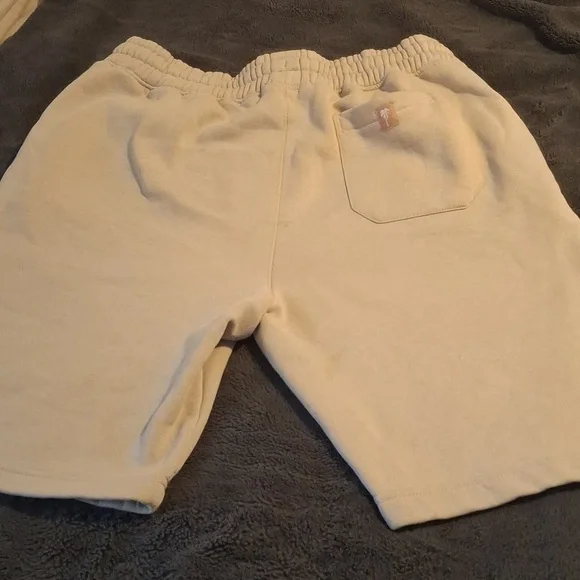Mens Free Planet Beige Sweatpant Shorts - Picture 5 of 8
